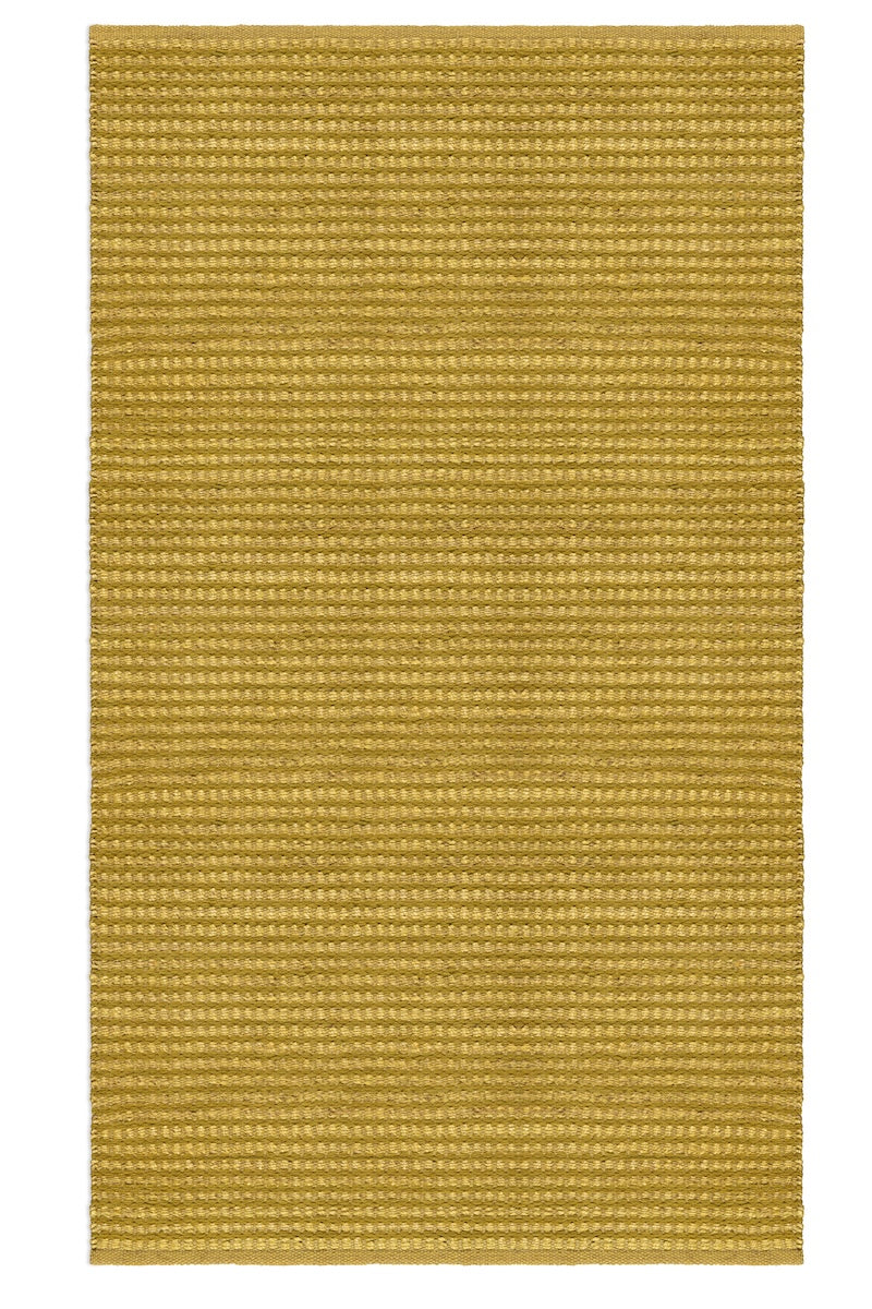 Scallop Stripe Rug Sample - Lime and Olive