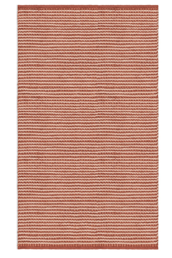 Scallop Stripe Rug - Topaz and Bisque