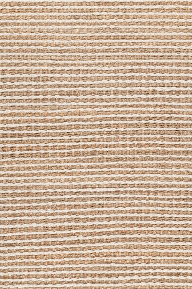 Handwoven hemp and chenille rug in Natural and Eggshell by Part & Parcel Goods