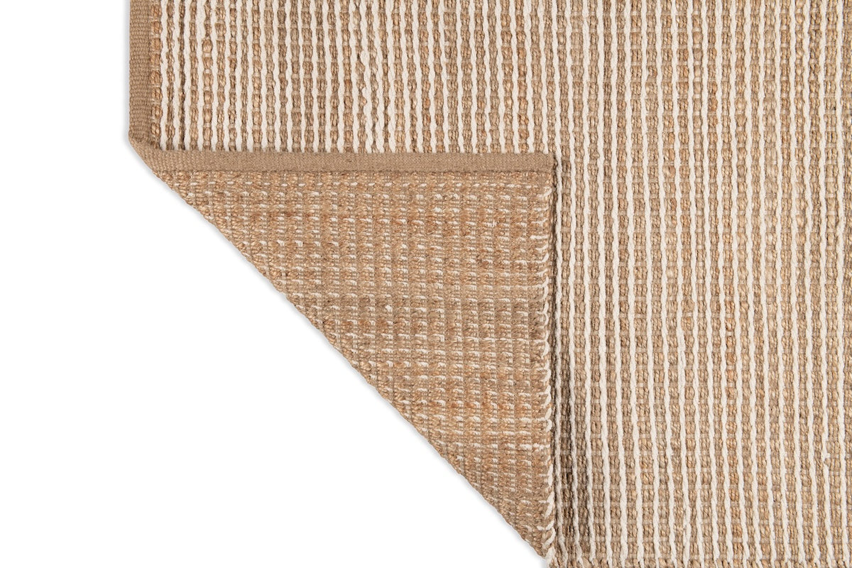 Scallop Stripe Rug - Natural and Eggshell