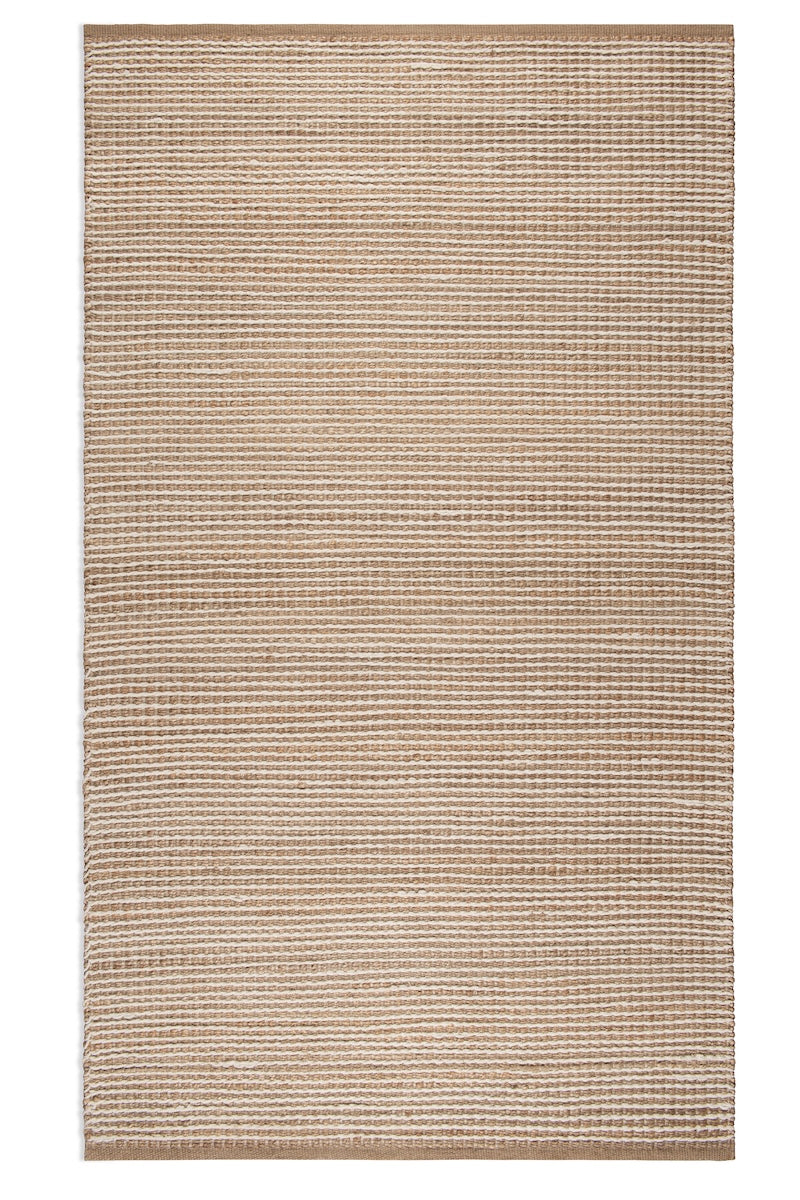 Scallop Stripe Rug Sample - Natural and Eggshell