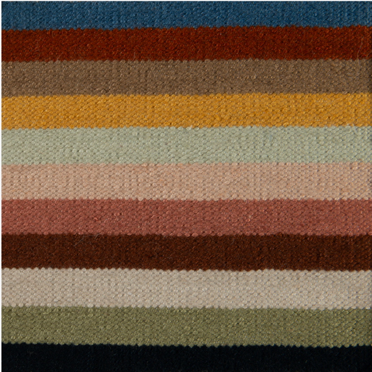 Prerformance indoor/outdoor sample swwatch featuring 1" stripes of our best selling colors. 
