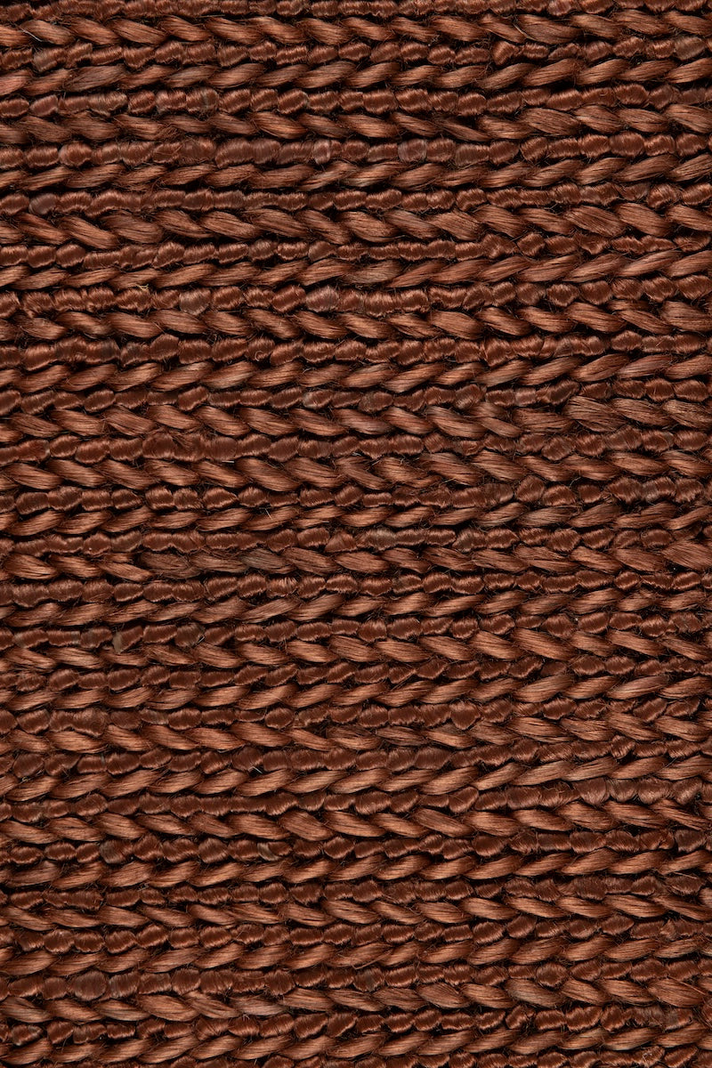 Handwoven jute rug in Chocolate by Part & Parcel Goods