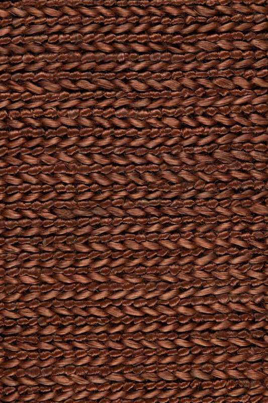 Handwoven jute rug in Chocolate by Part & Parcel Goods