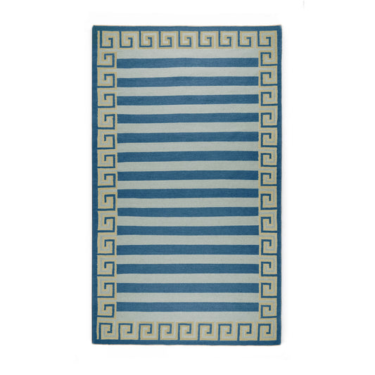 Stripe Performance Indoor/Outdoor Rug in Harbor Blue