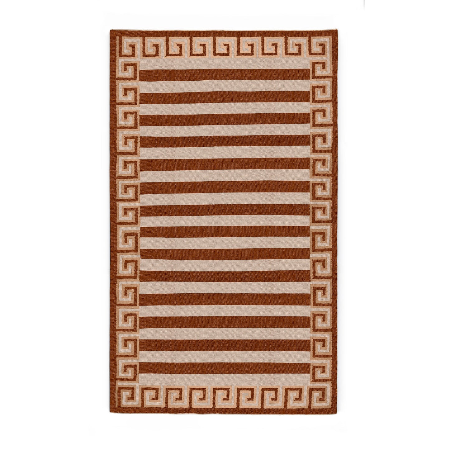 Stripe Performance Indoor/Outdoor Rug in Red Clay