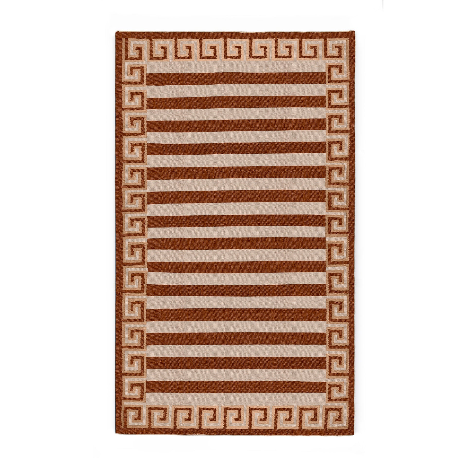 Stripe Performance Indoor/Outdoor Rug in Red Clay