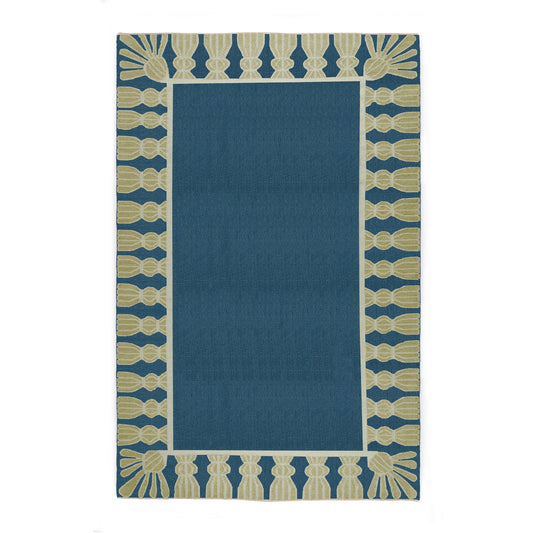 Tassel Performance Indoor/Outdoor Rug in Harbor Blue