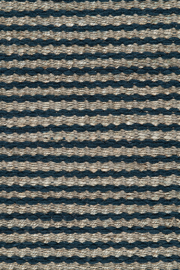 SCALLOP STRIPE - Hemp - 2N16 - Chenille - 2J05 - Sky Blue & Sapphire